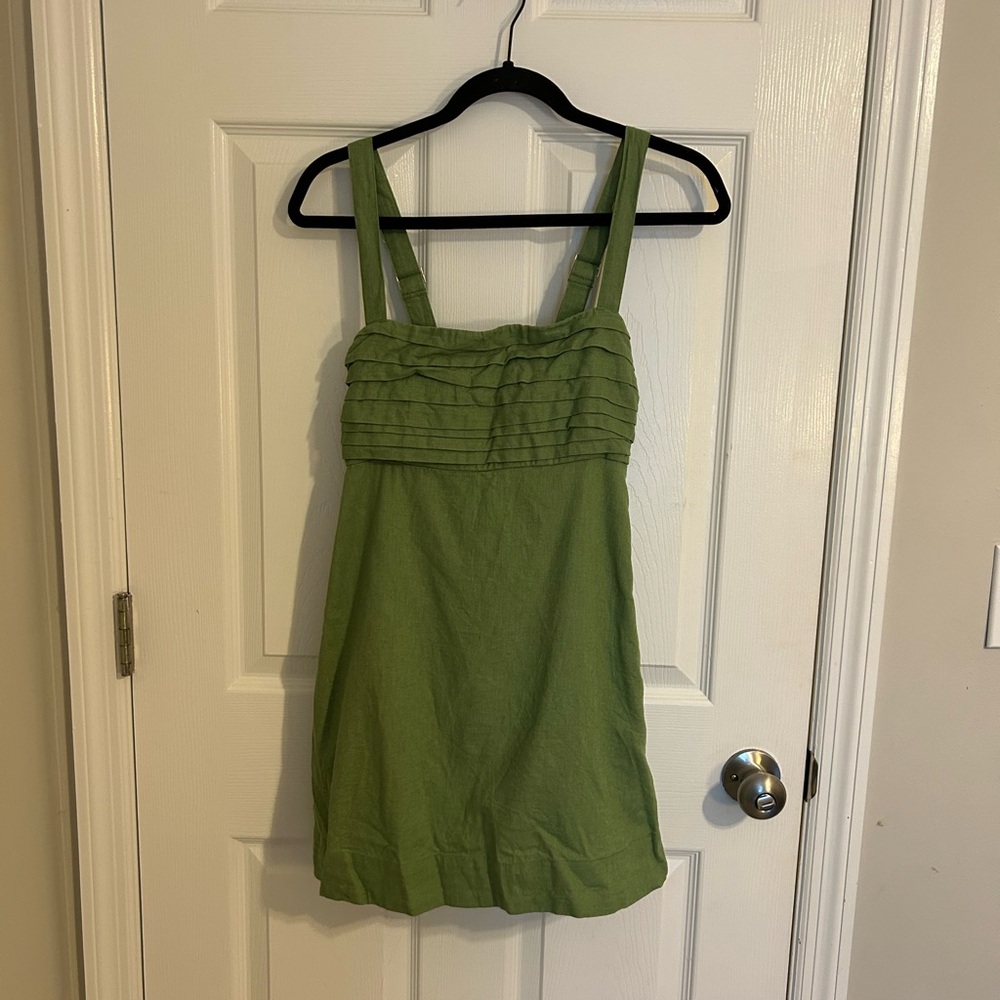 Abercrombie and Fitch Green linen romper